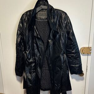 Marc New York Shiny Black Jacket Sz S Smoke Pet Free Good Condition